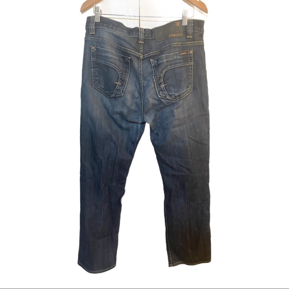 Fidelity 5011 Calvary Distressed Denim Jeans Men's‎ Size 34-31